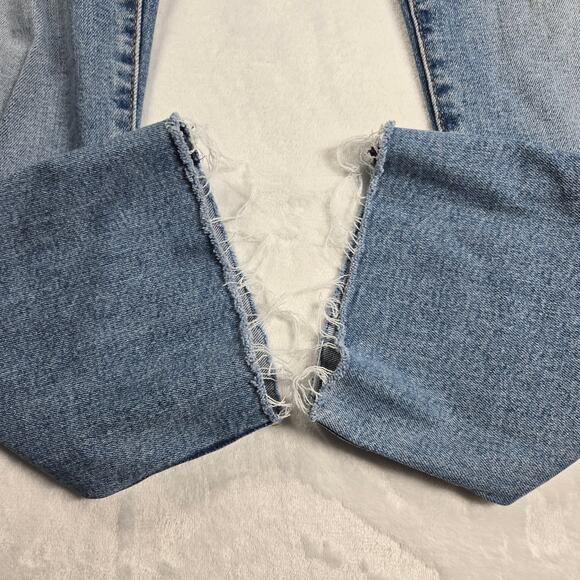 Levi's Wedgie Straight Button Fly Women's Denim Jeans Size 30 (29x28) Raw Hem - Picture 7 of 11